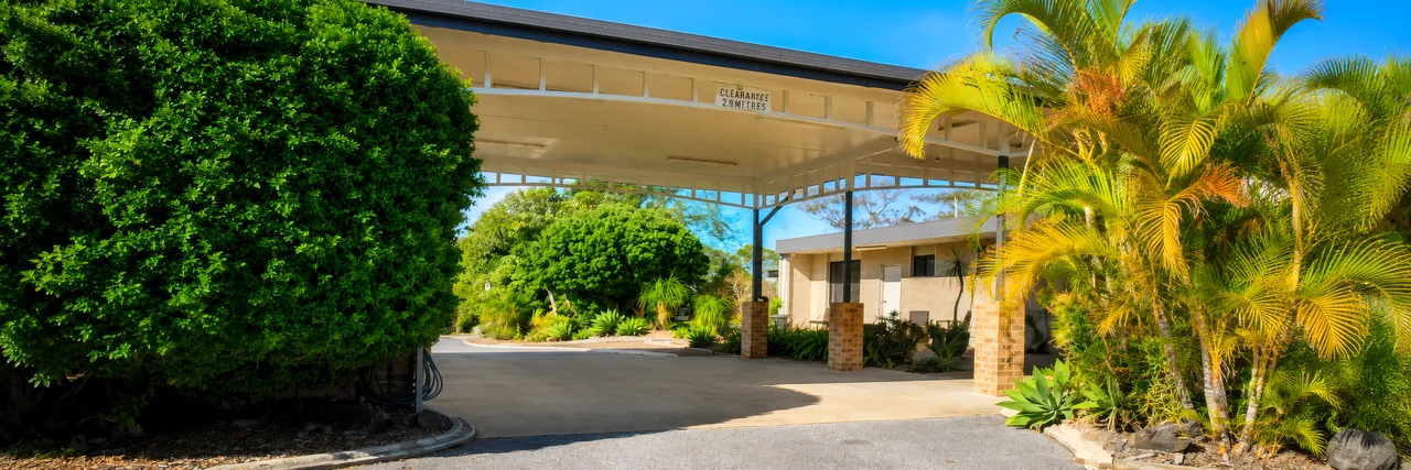 the drive-through entrance